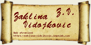 Žaklina Vidojković vizit kartica
